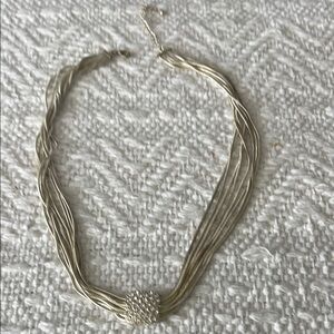 Elegant Silver Multi-Strand Necklace